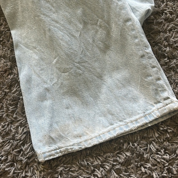 We The Free Tinsley Baggy High Rise Straight Leg Light Blue Distressed Jeans 27 - Picture 11 of 11
